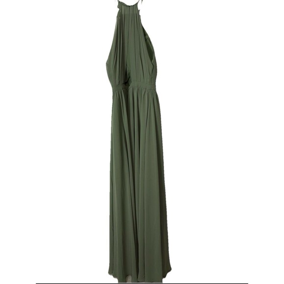 Sorella Vita Women’s 9048 Bridesmaid Dress Formal Gown Halter Sage Green Size 2 - Picture 4 of 9